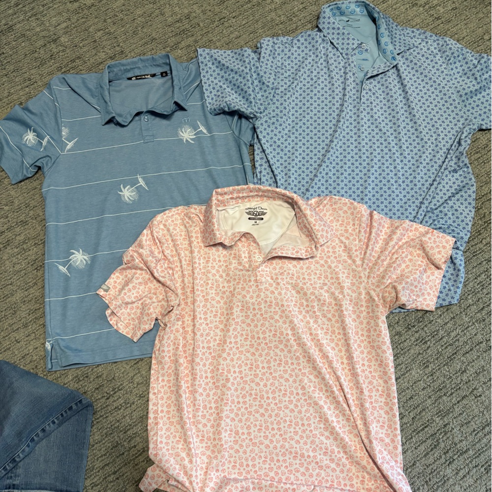 3 golf shirts